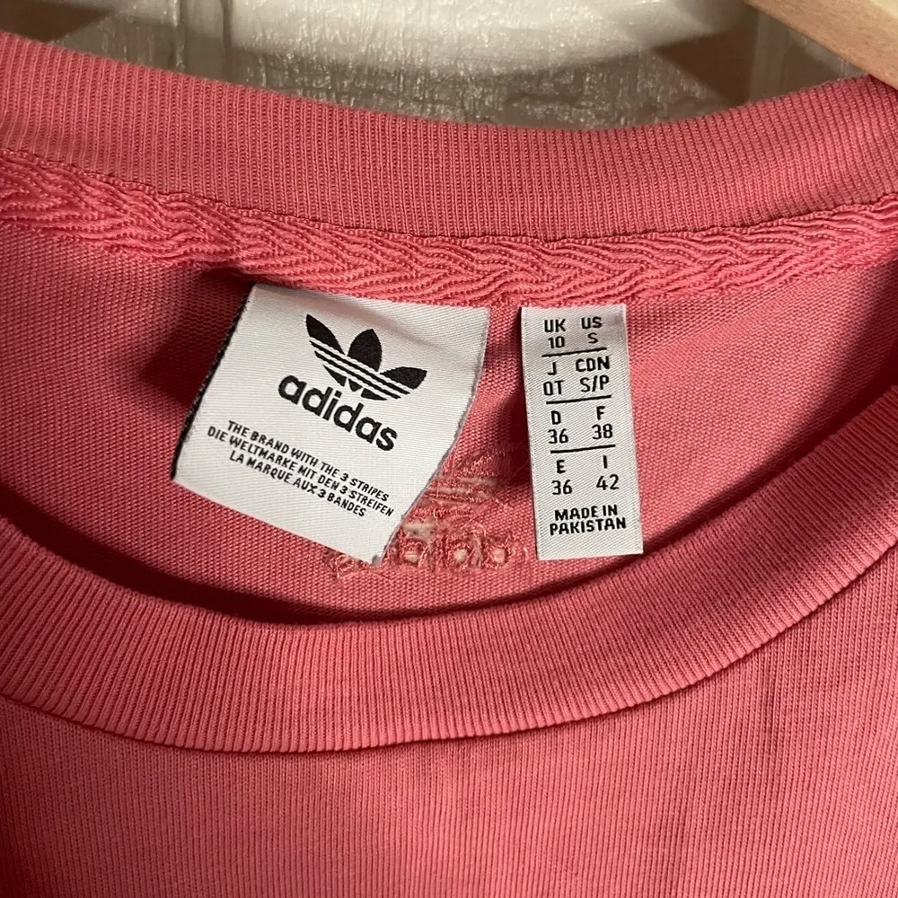 Adidas Logo Coral Pink Three Stripes Tee - Image 3