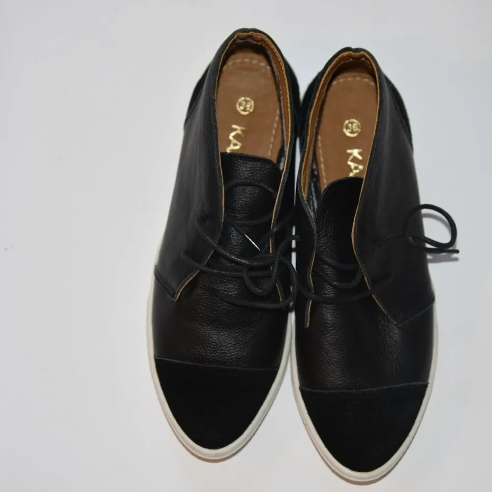 New KAANAS Kampala Pointy Booties, Black, Size 8/38 leather - Image 7