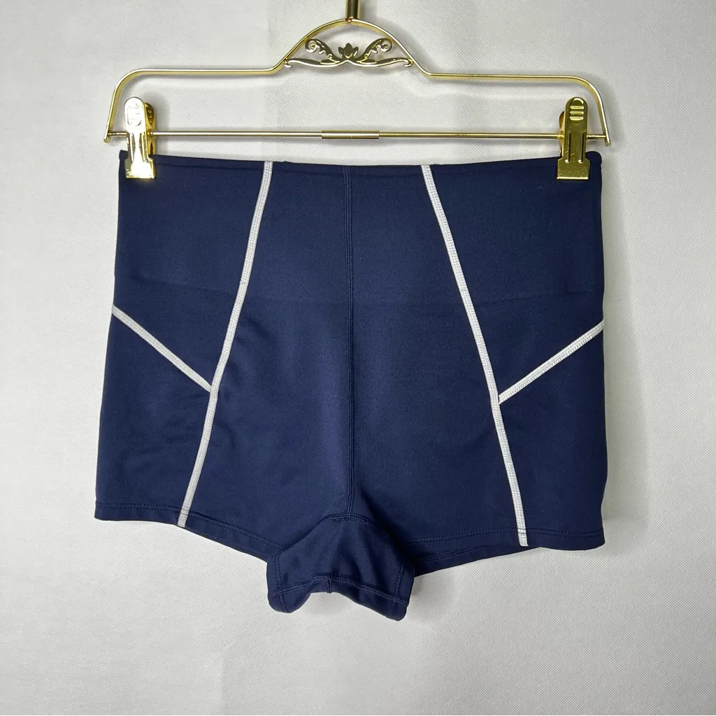 Free People High Waist Shorts Size Small Navy Blue You’re A Peach Shorty - Image 2