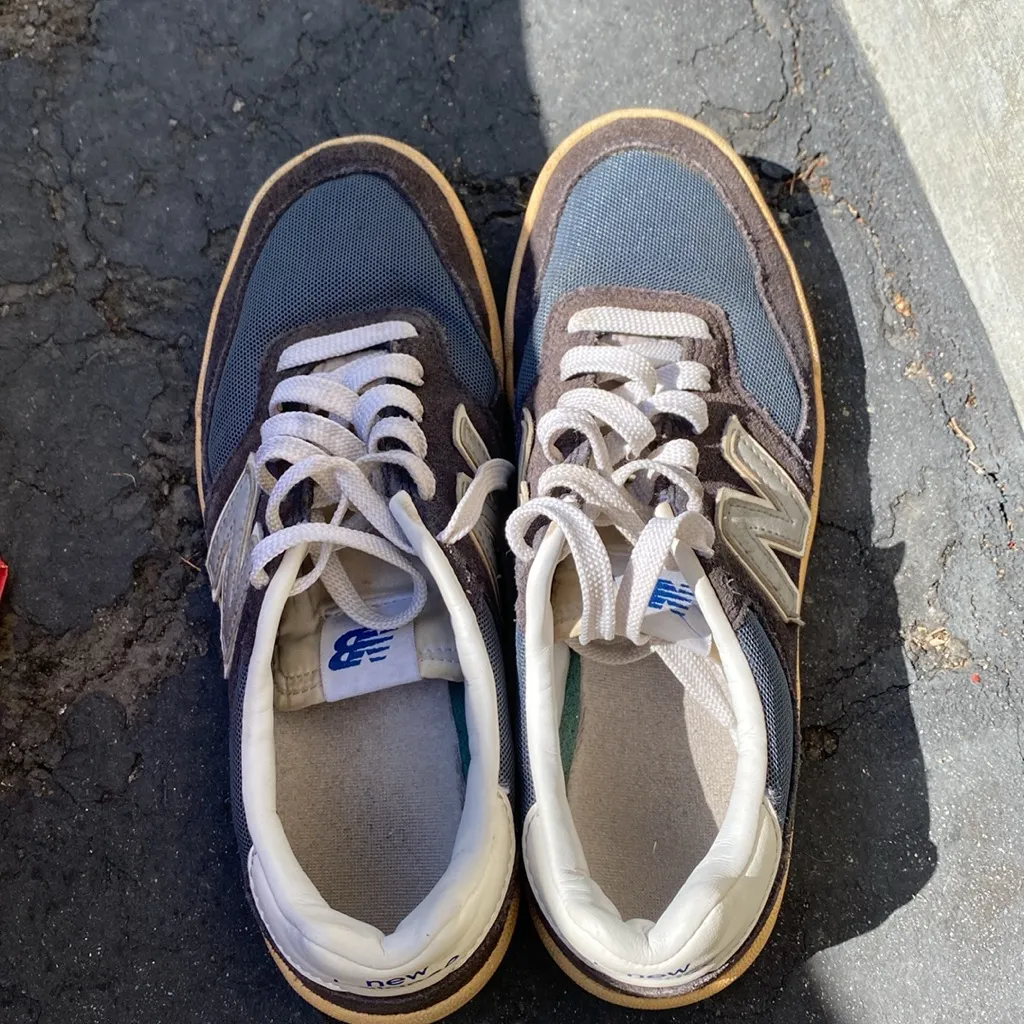 New Balance 300 v2 court sneakers navy blue gray women’s 7 men’s 5.5 - Image 6