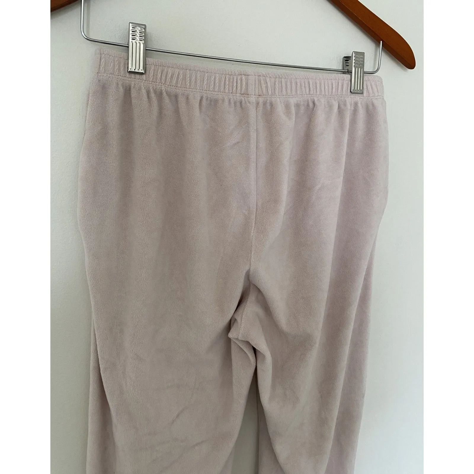 Aerie Velour Beige Stretch Waist Cuff Pockets Cotton Blend Cozy Jogger Pants XS - Image 8