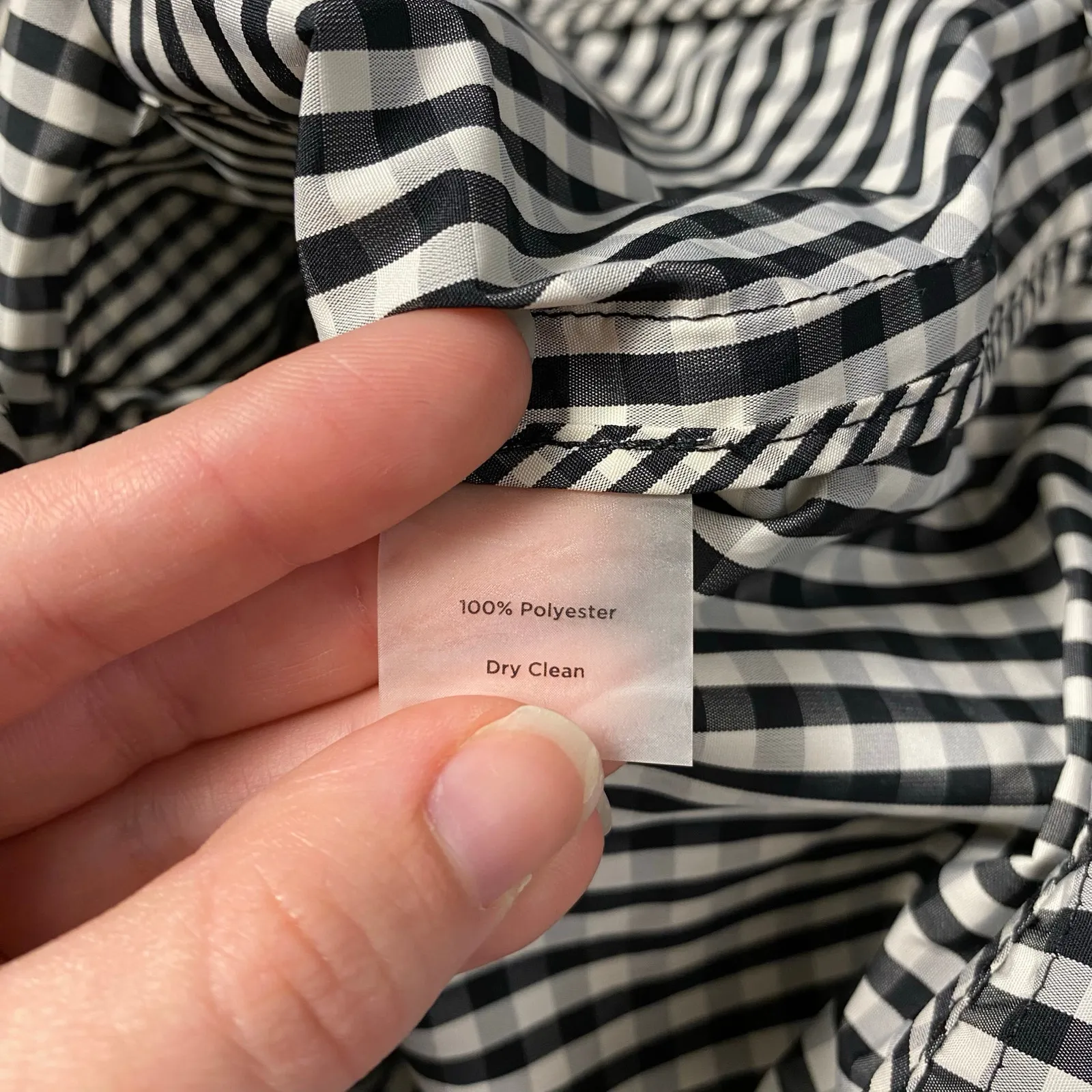 Talbots‎ Petites Tie Front Gingham Jacket Womens Size L Black White Minimalist - Image 9