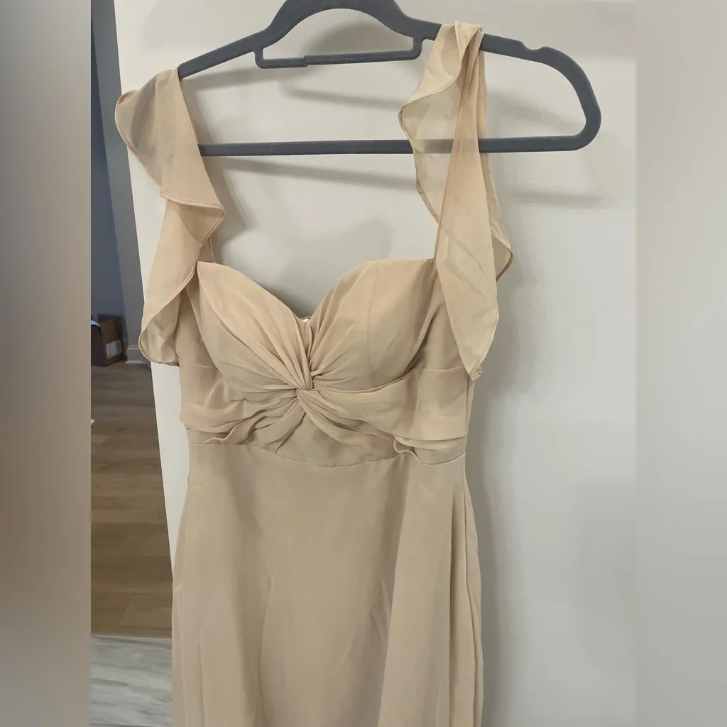 Azazie Kaylynn Champagne Formal Dress Size A8 - Image 5