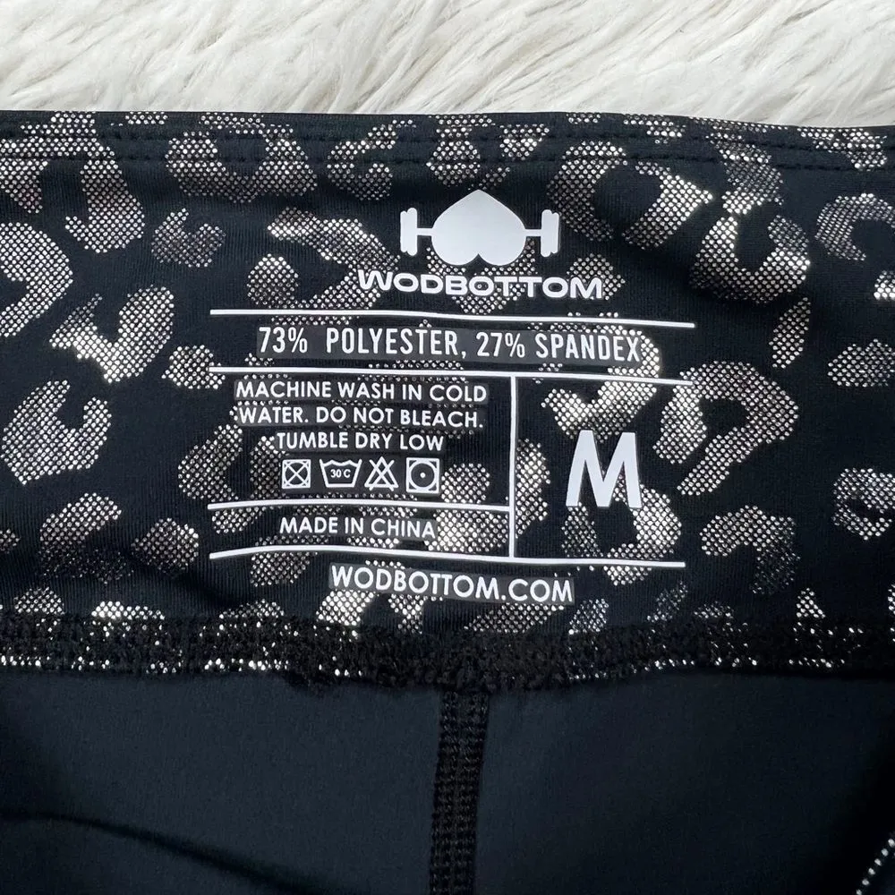 Wodbottom Black Silver Leopard Shorts Medium Black - Image 6