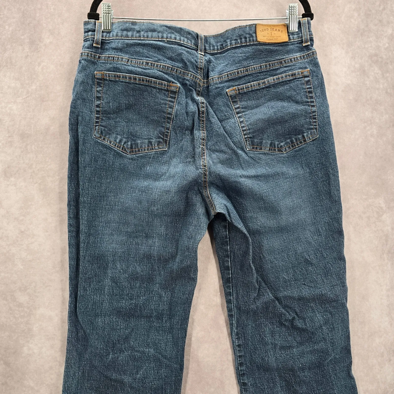 IZOD Blue Cotton Denim Jeans Straight Leg Classic Fit Western Pants Plus 16 - Image 5