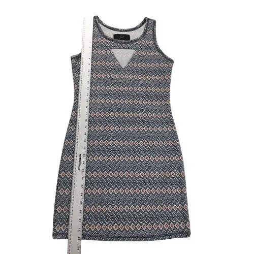 Jack‎ By BB Dakota Blue Geometric Triangle Sleeveless Bodycon Dress Size Small - Image 3