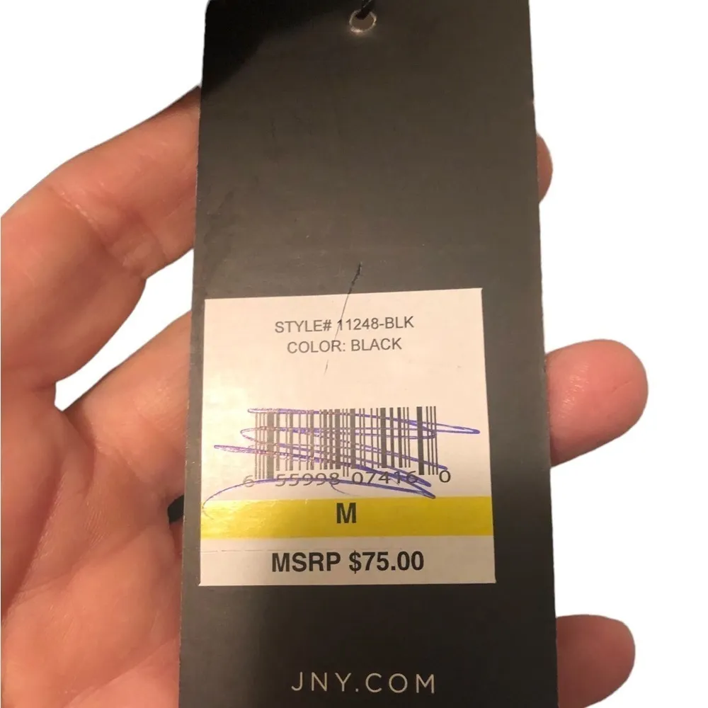 Jones New York Essential Solid Drape Twist One Piece Swimsuit Size M Black - Image 5