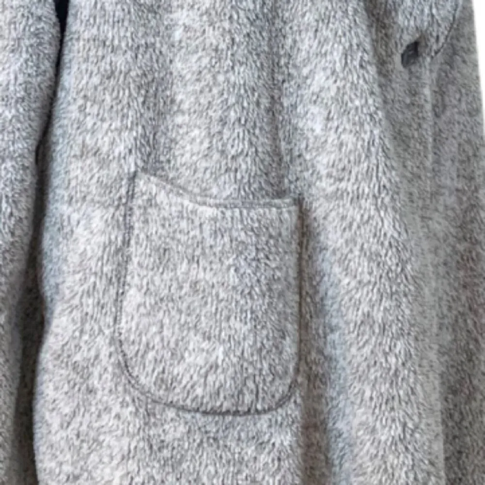 Soft Surroundings Sweater Hugs Gray Fleece Pockets Cardigan Women's Size Small S - Image 10