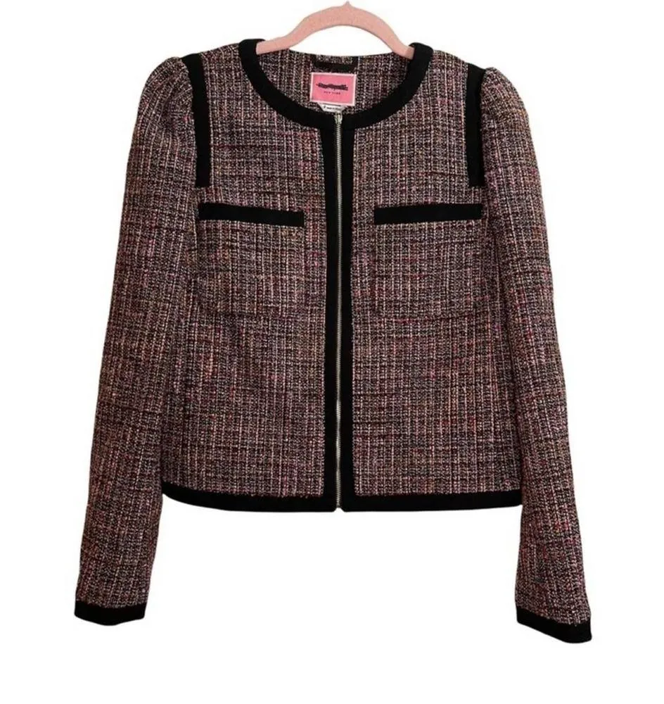 Kate Spade Puff Sleeve Tweed Blazer NWOT - Image 3
