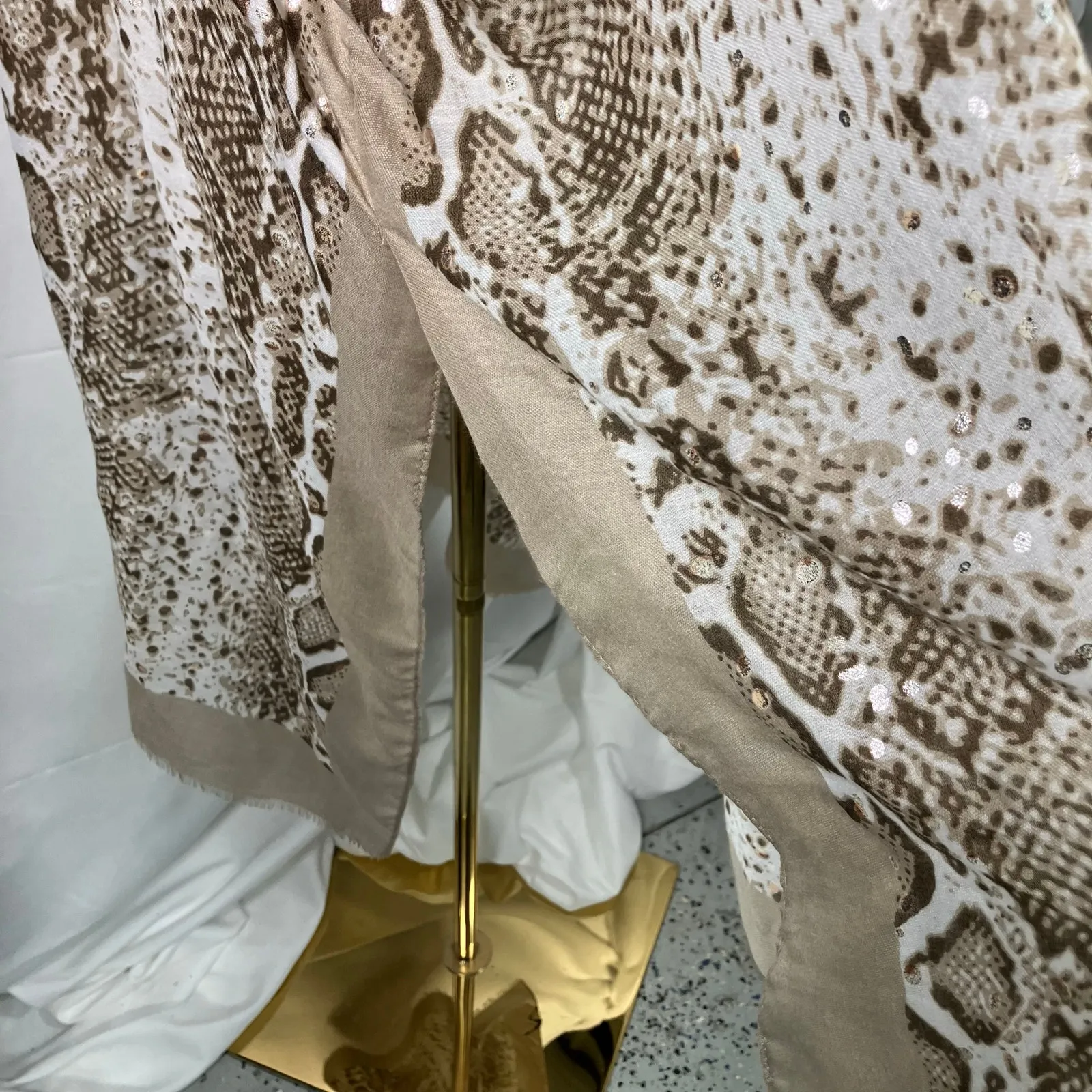 Nicole Miller New York Snakeskin Print Open Front Kimono‎ One Size New Viscose - Image 6