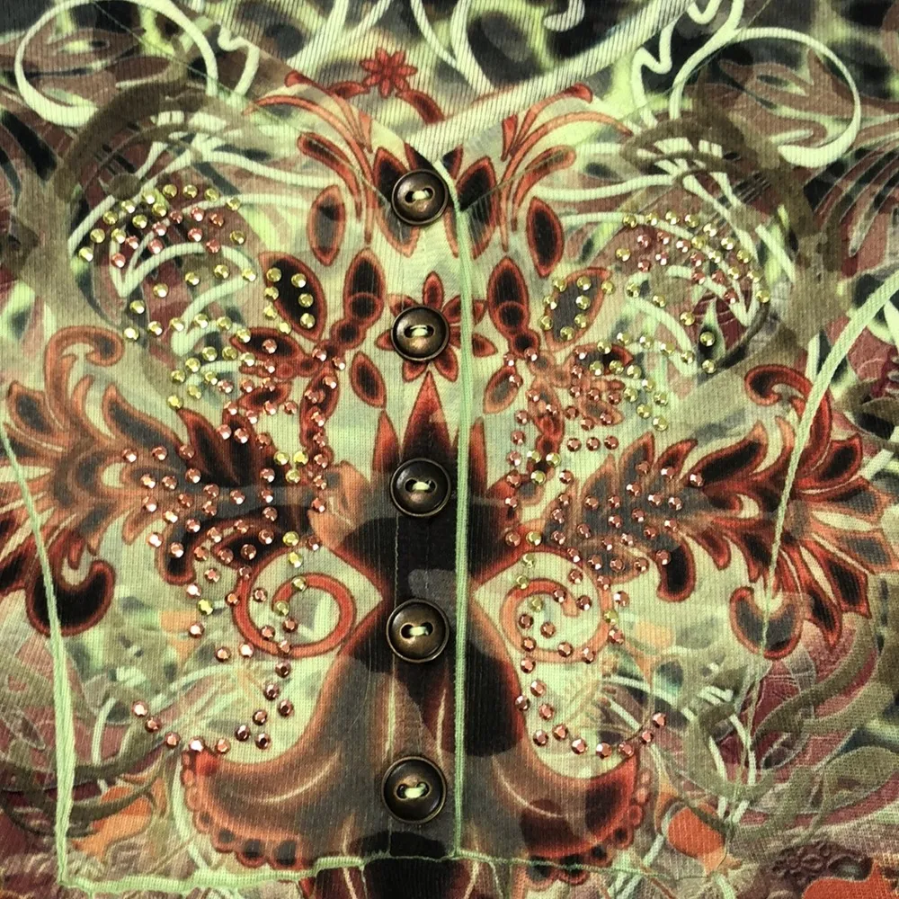 Live and Let Live Tie-dye sequin Shirt PM - Image 2