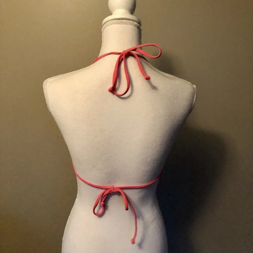 Xhilaration Swimsuit Juniors Top M Bottoms L Used 2 Piece Bikini Tan Salmon - Image 4