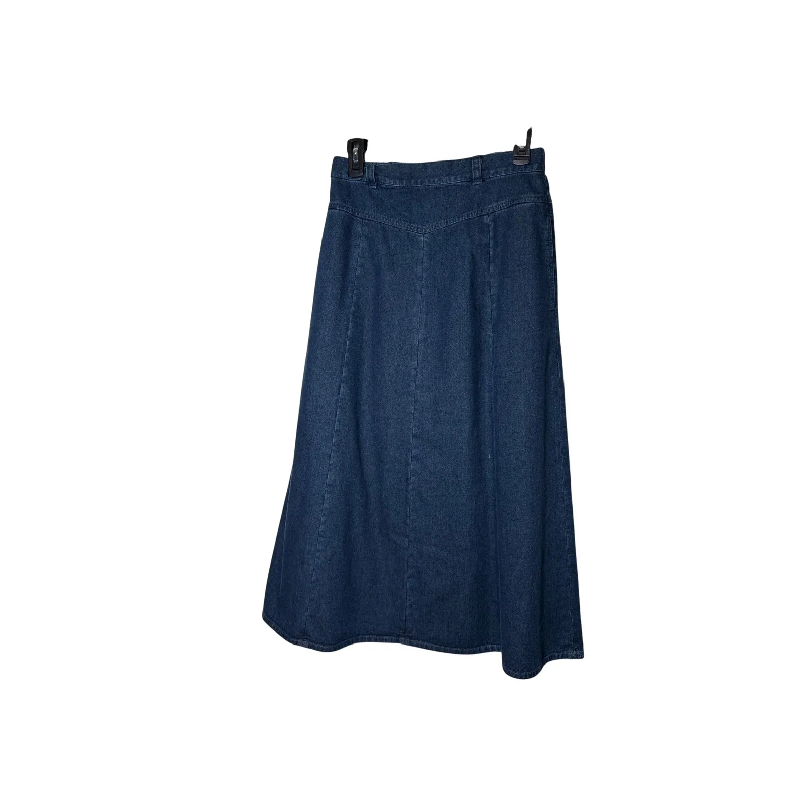 Orvis Denim Skirt Women's Size‎ 6 Dark Wash A-Line Long Midi Casual - Image 4