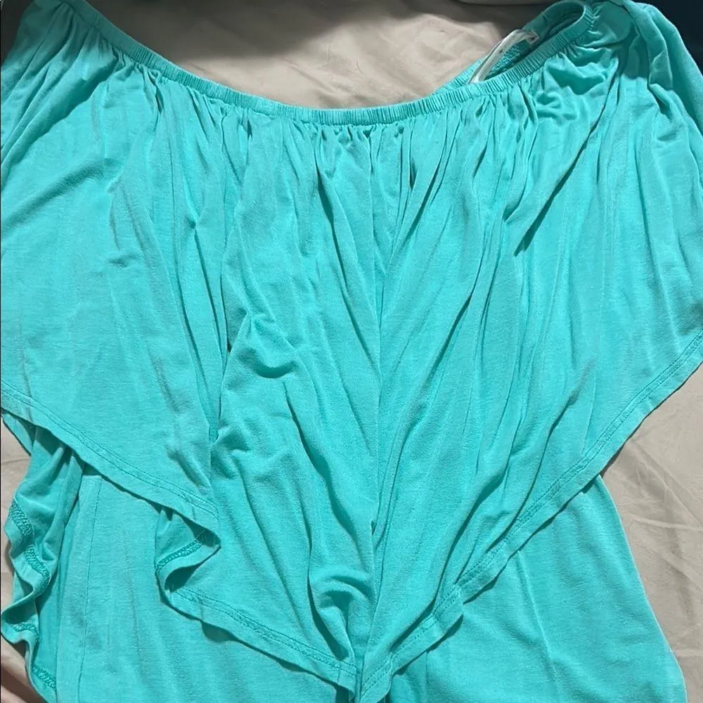 Women's Aqua Off-Shoulder Top - Image 5