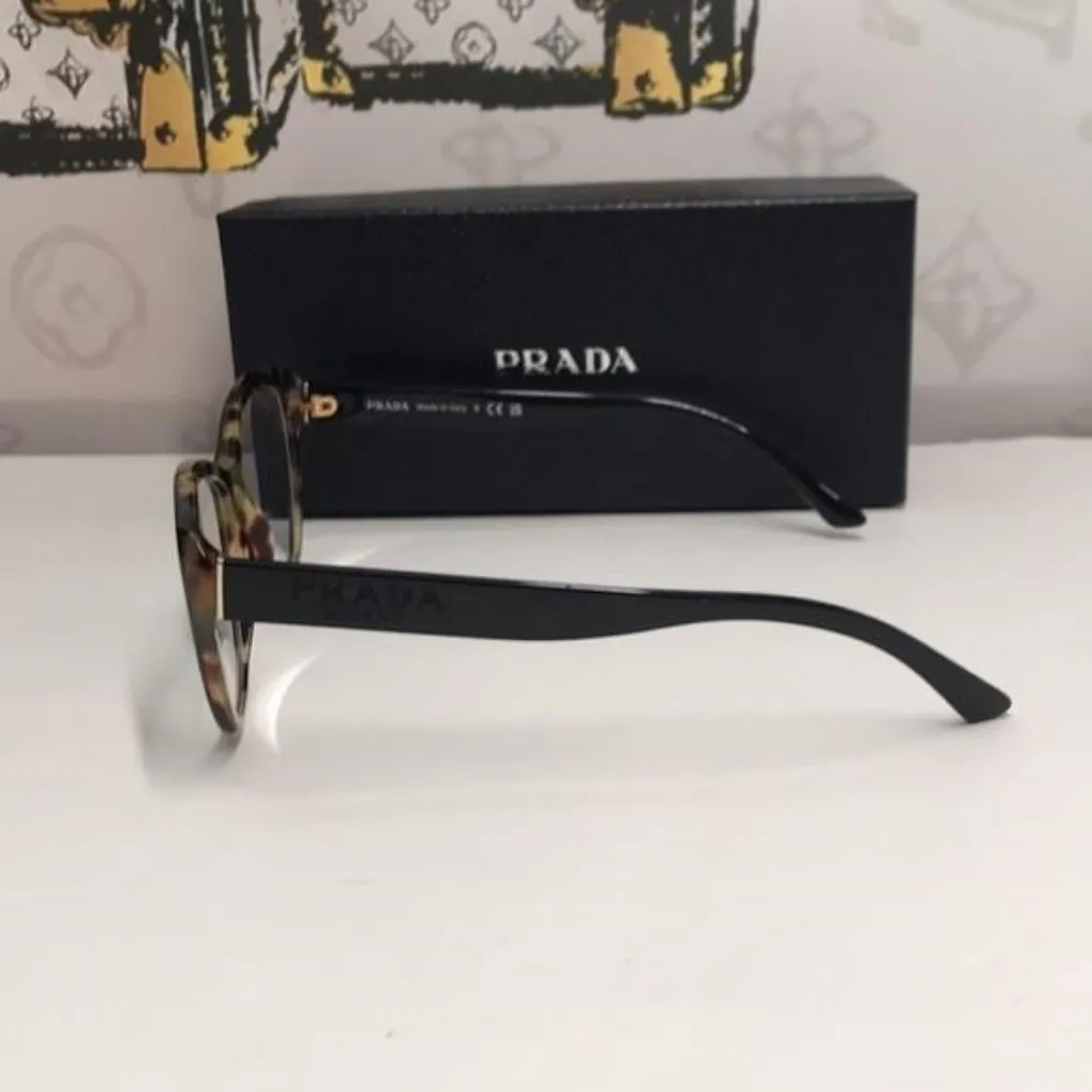 Authentic New PRADAPR 04WV black and medium havana - Image 4