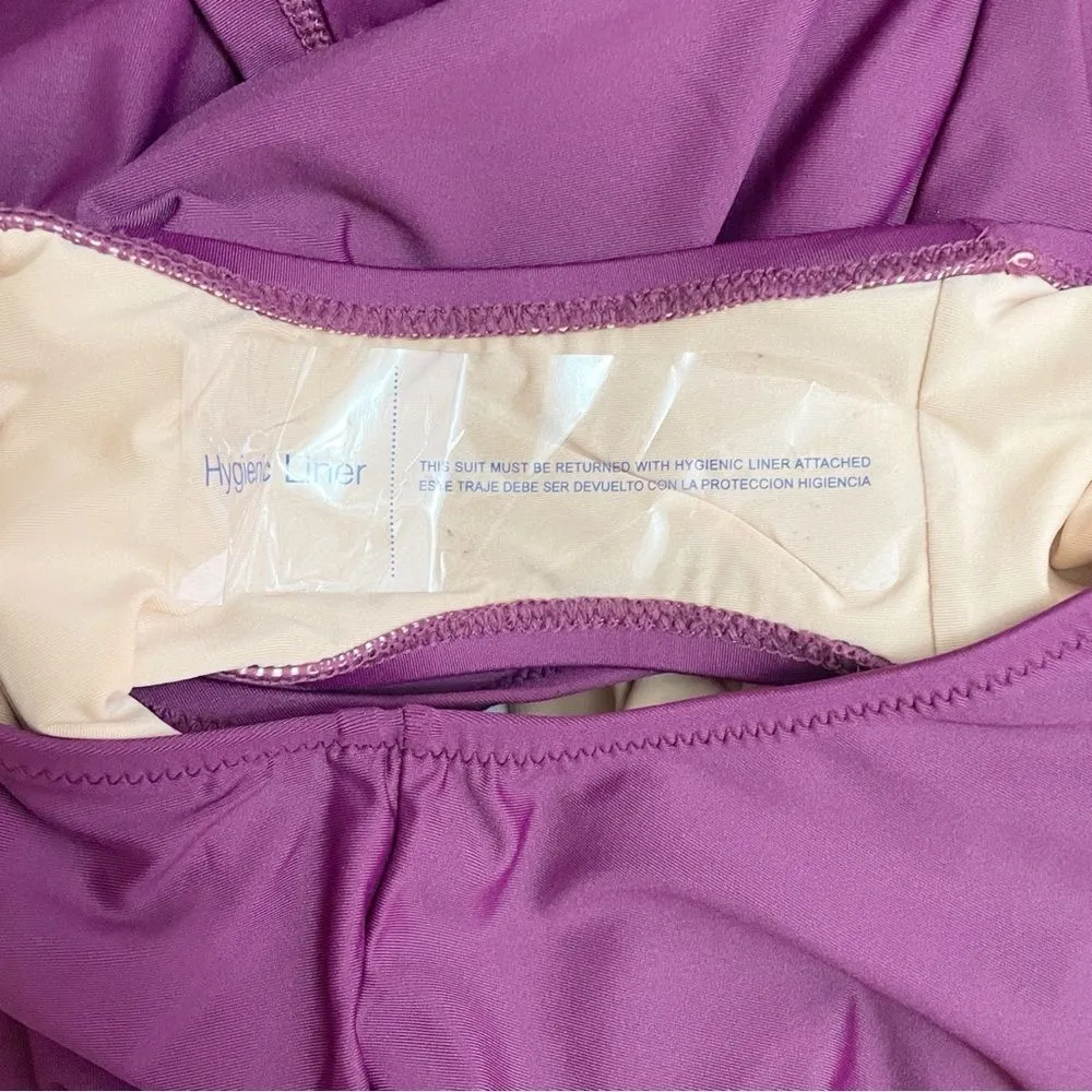 NWT J. Crew Halter Wrap Swim Dress Size 6 One Piece Skirted Swimsuit Iris Maroon - Image 7