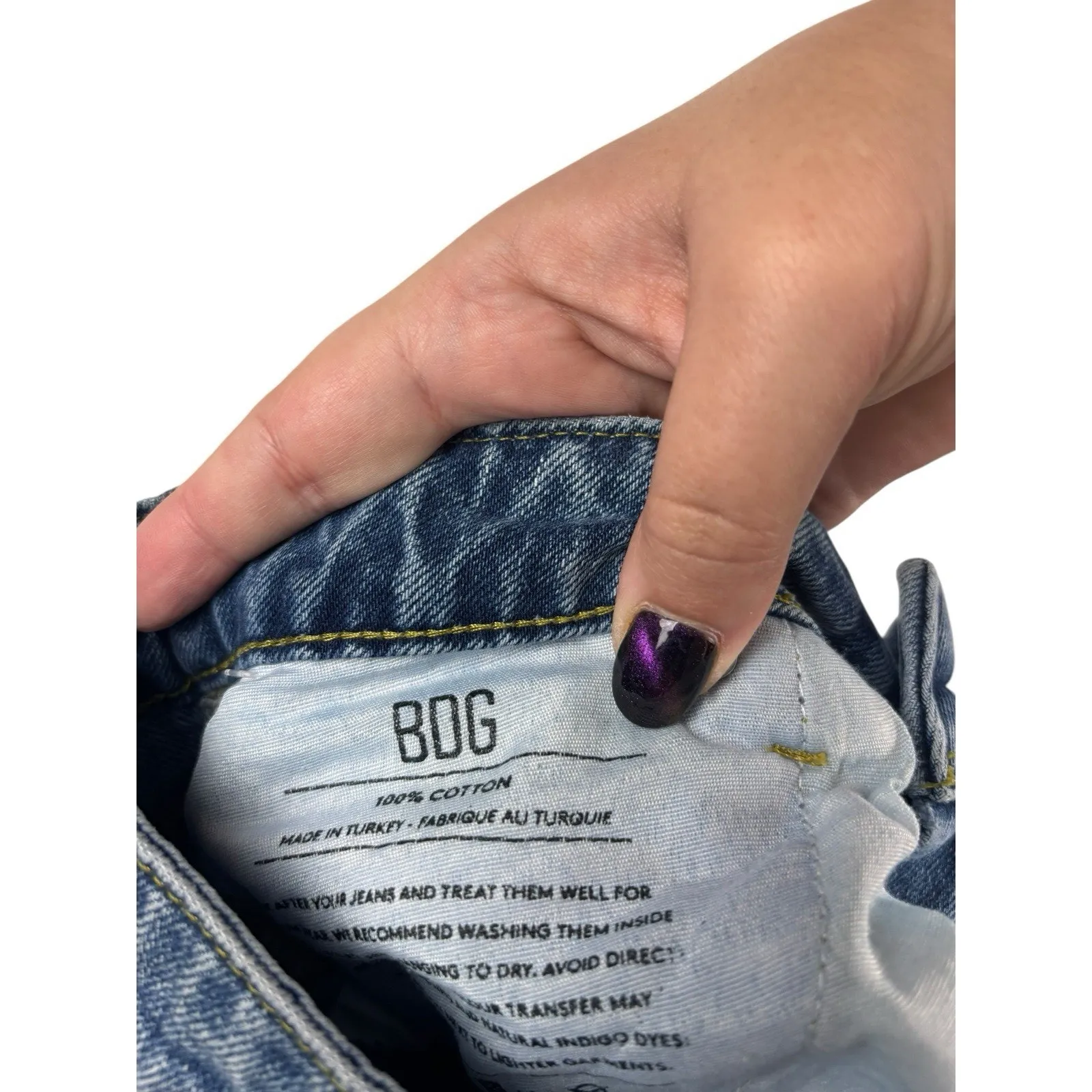 BDG Urban Outfitters Womens 26 Two Toned Button Fly Jessye Jeans 90s Y2K Grunge - Image 6