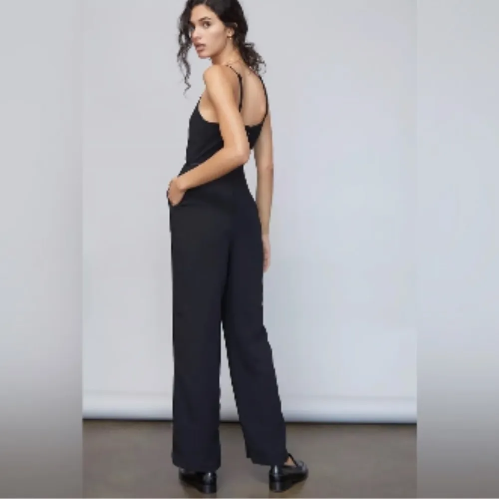 Anthropologie Maeve Magdalena Black V-Neck Jumpsuit size 4 - Image 5