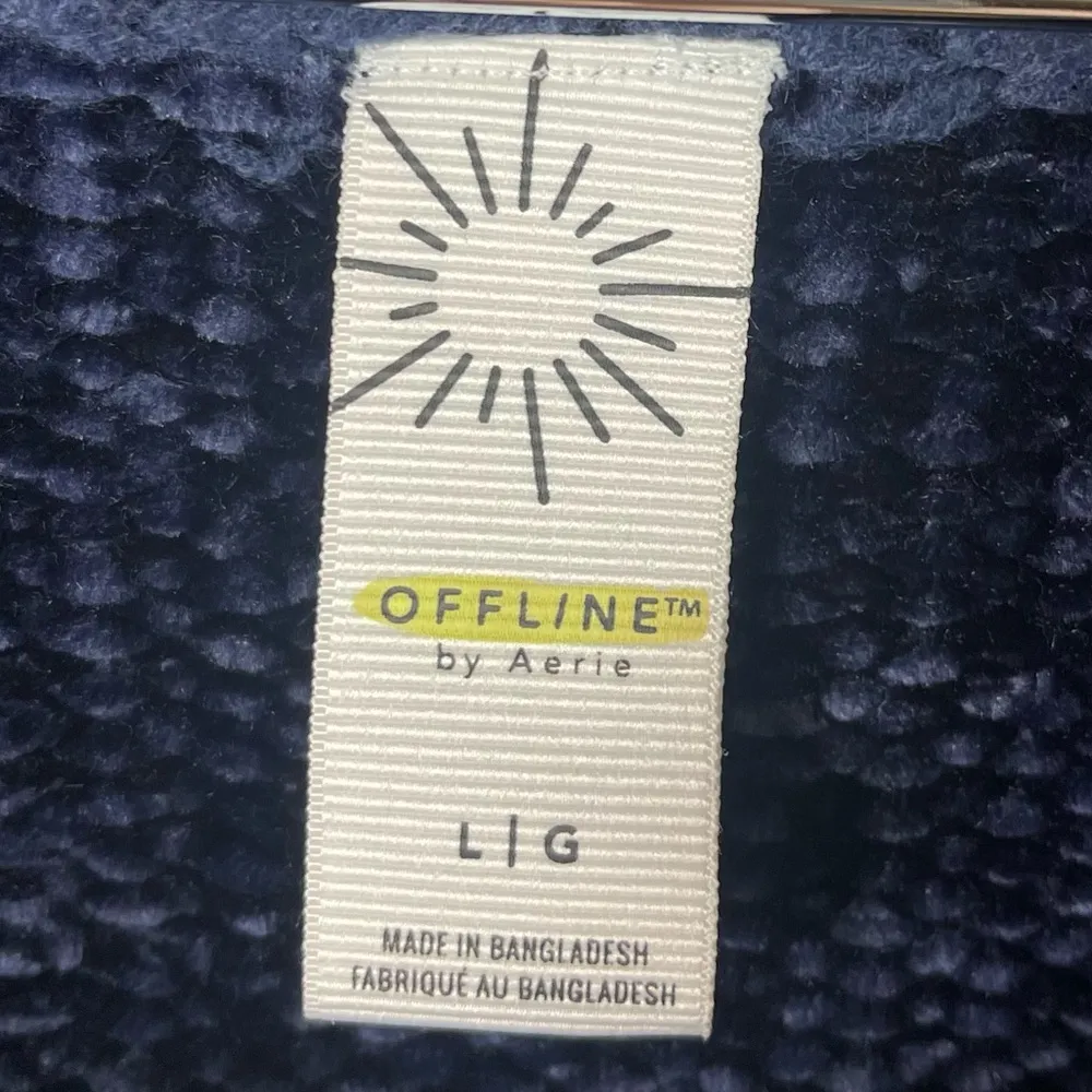 Offline by aerie Large Colorblock Crewneck Chenille Sweater Chunky Knit - Image 6