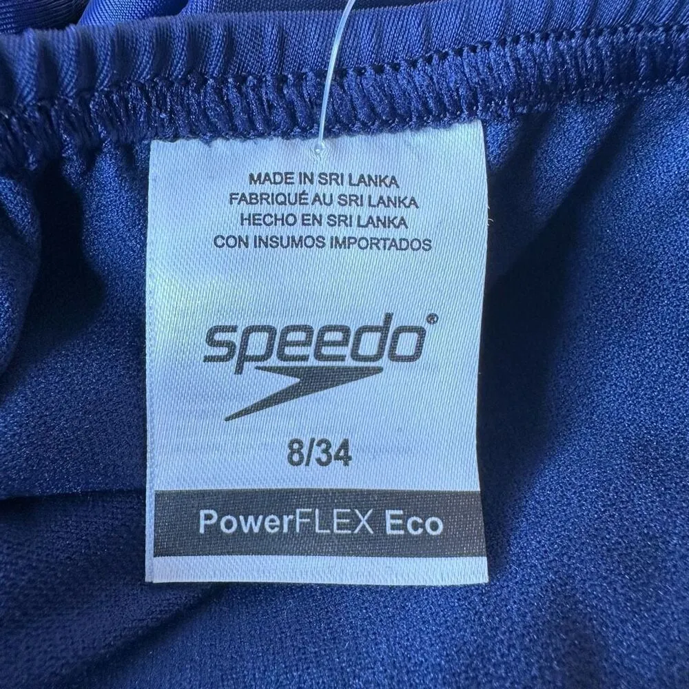 Speedo PowerFlex Eco Navy One Piece Swimsuit Size 8 - Image 6