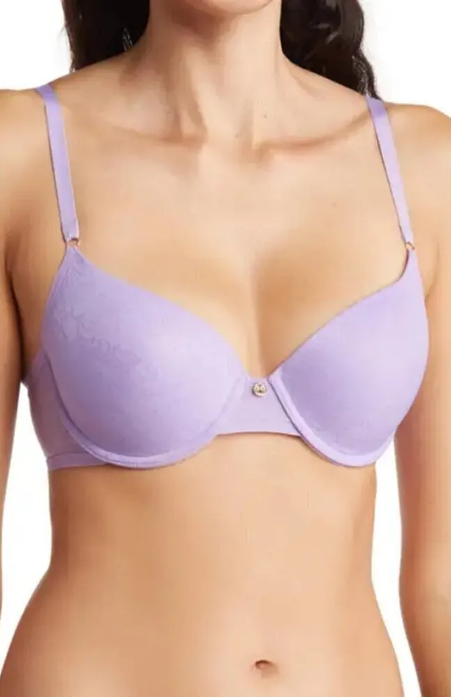 💕NATORI💕 Sheer Jacquard Full Fit Contour Underwire Bra ~ French Lilac 34DD NWT - Image 1