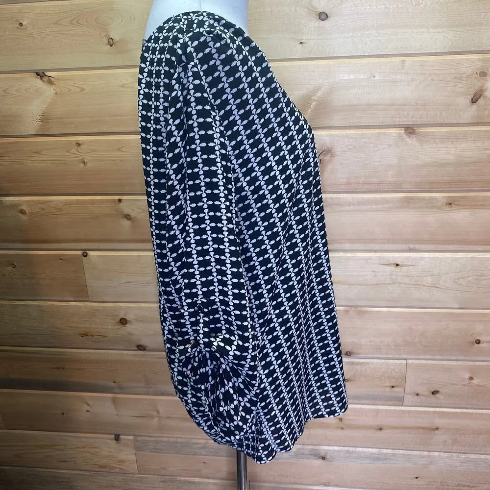 Pleione Boat Neck Tunic Surplice Wrap Blouse Size Large - Image 6