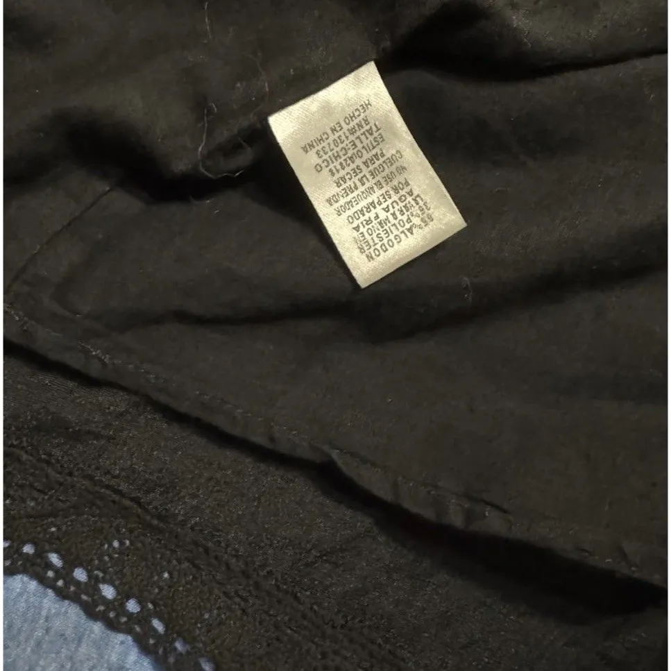 Chic Umber Embroidered Eyelet Lined‎ Mini Tunic Dress Boho Vacation Floral S - Image 7