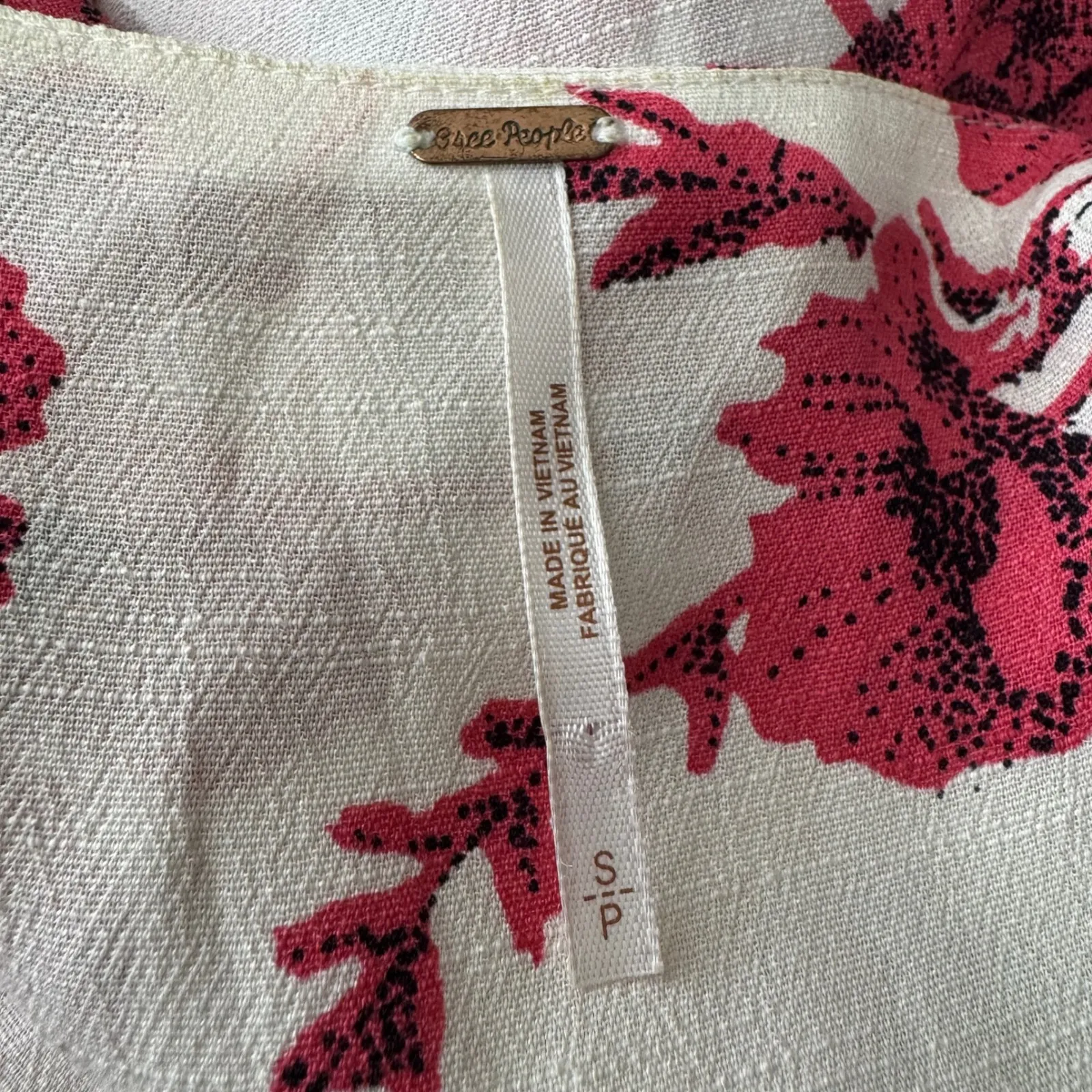 Free People French Quarter Floral Ruffle Short Sleeve Wrap Dress Size S - Image 6