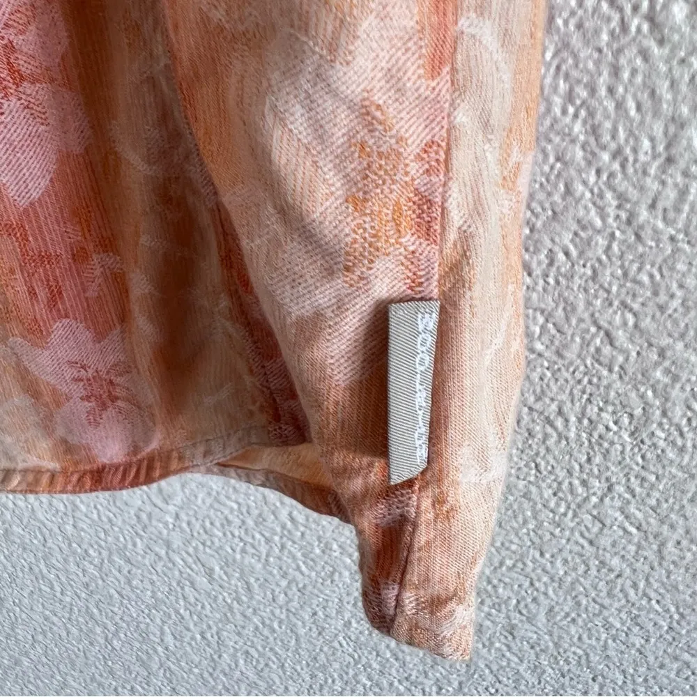 Woolrich Peach Woven Textured Sleeveless Tank - Image 4