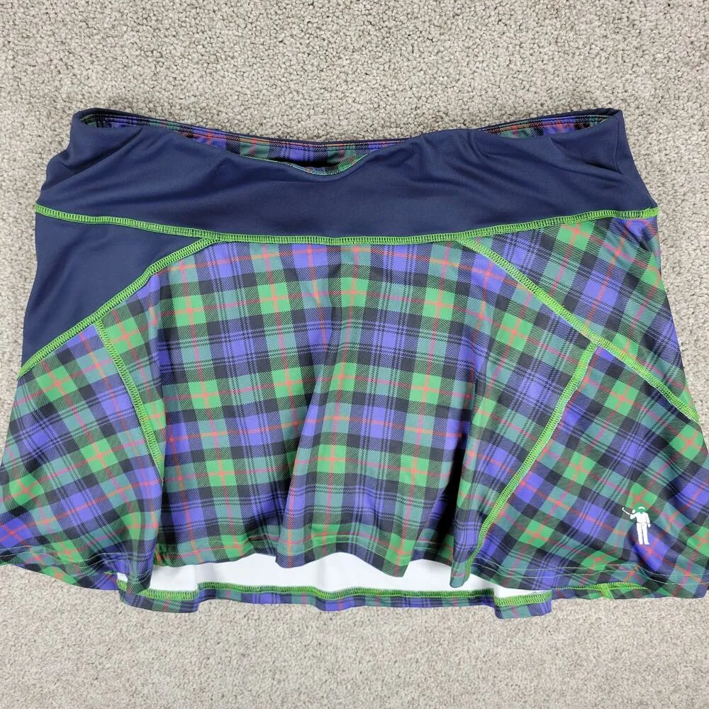William Murray Athletic Tennis Golf Skort Women M Green Plaid Pockets Activewear Size M - Image 9