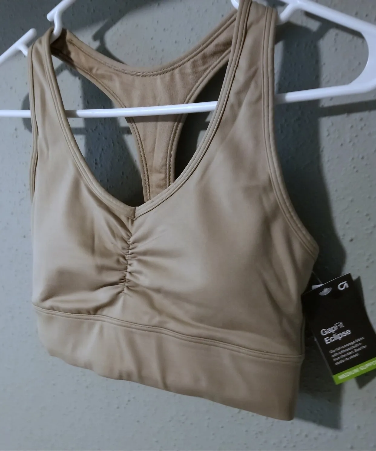 xs medium impact sports bra Slate T Back New Longline workout top - Image 2