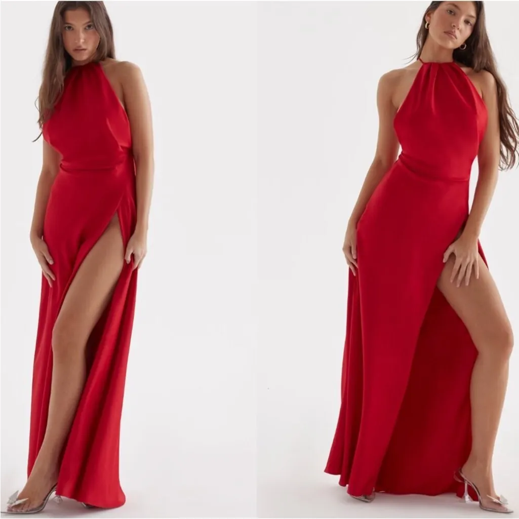 House of CB Zanab dress maxi red‎ NWOT size S - Image 7