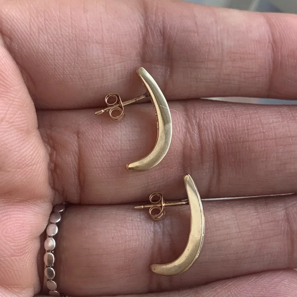 10k Gold Diamond Hoops - Image 5