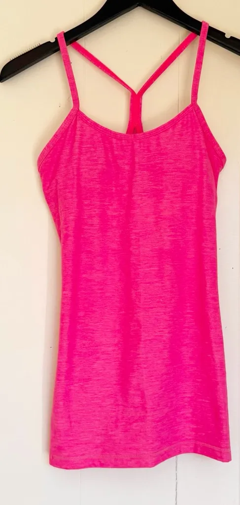 LULULEMON Power Y Racerback Tank Top Bright Hot Pink 6 - Image 1