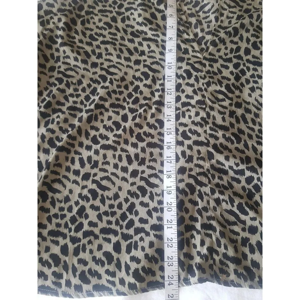 Newbury Kustom Womens Blouse Size Small Boxy Dolman Sleeves Leopard Animal Print - Image 13