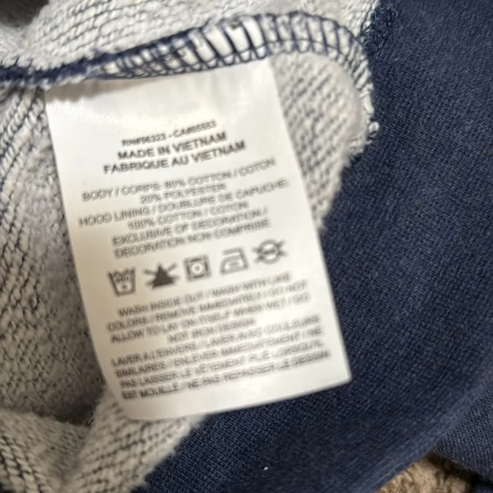 Nike Cropped Hoodie sweater woman size XS blue color with black emblem - Image 4