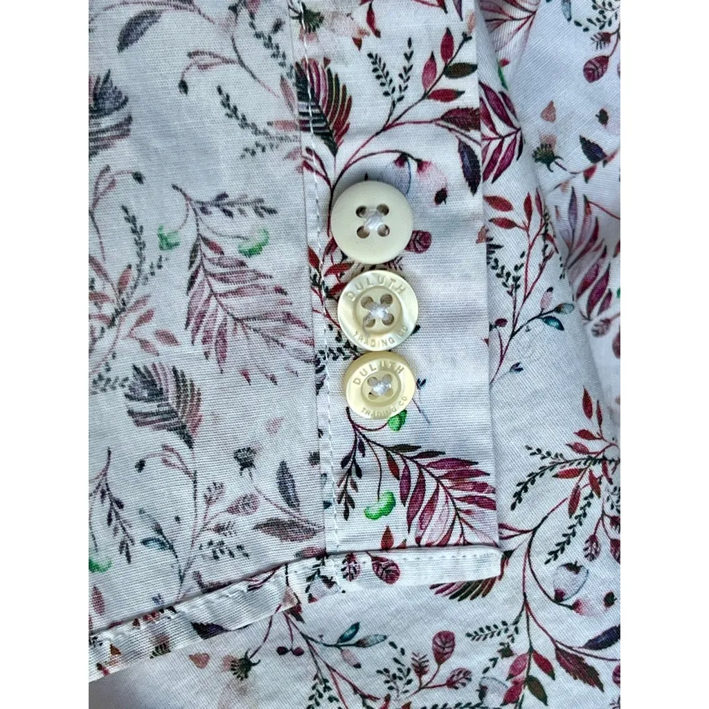 Women's Duluth Trading Collarless S No Gap Button Front 3/4 Sleeve Tunic - Image 11