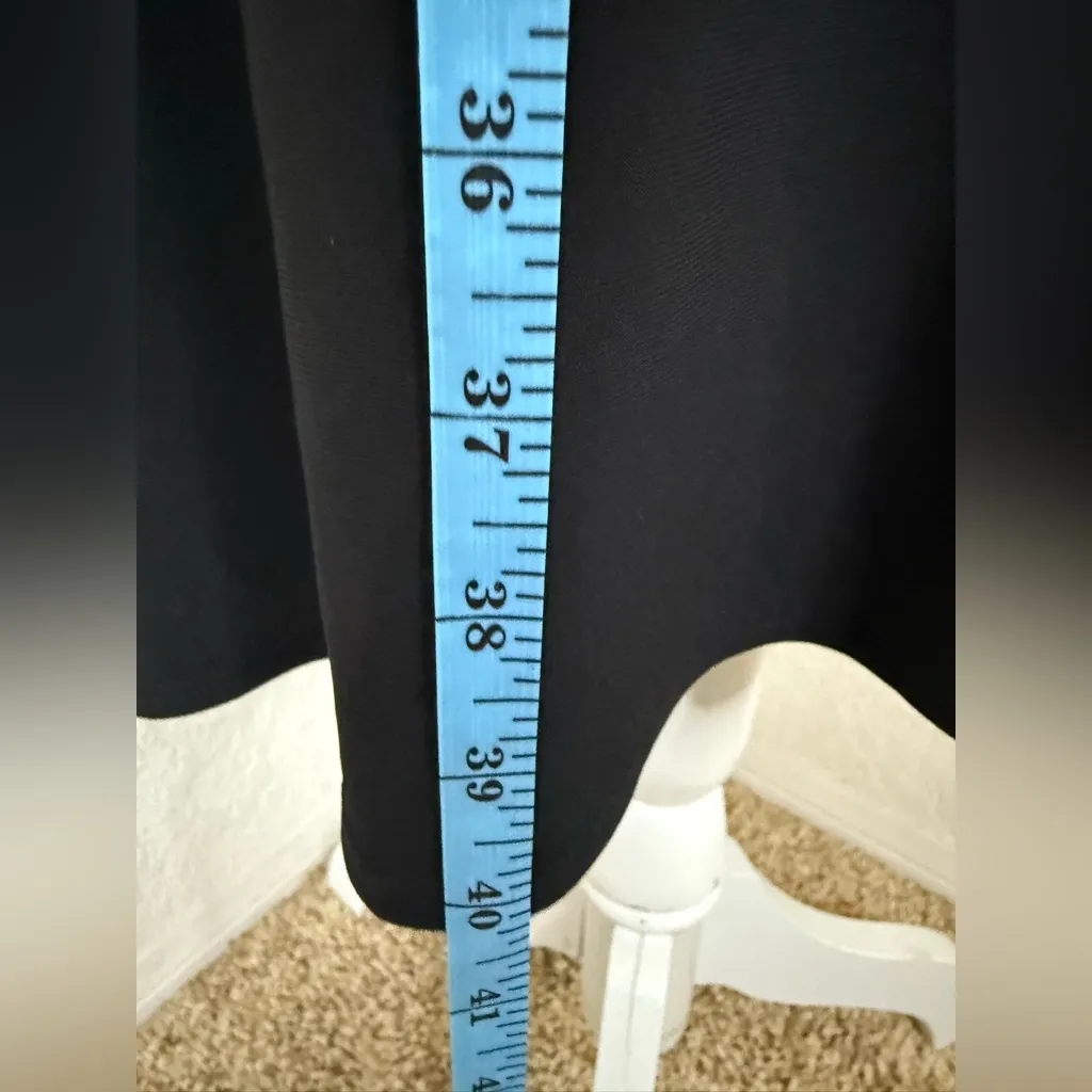 Laundry by Shelli Segal‎ Black Faux Wrap Dress Stretch size 6 - Image 7