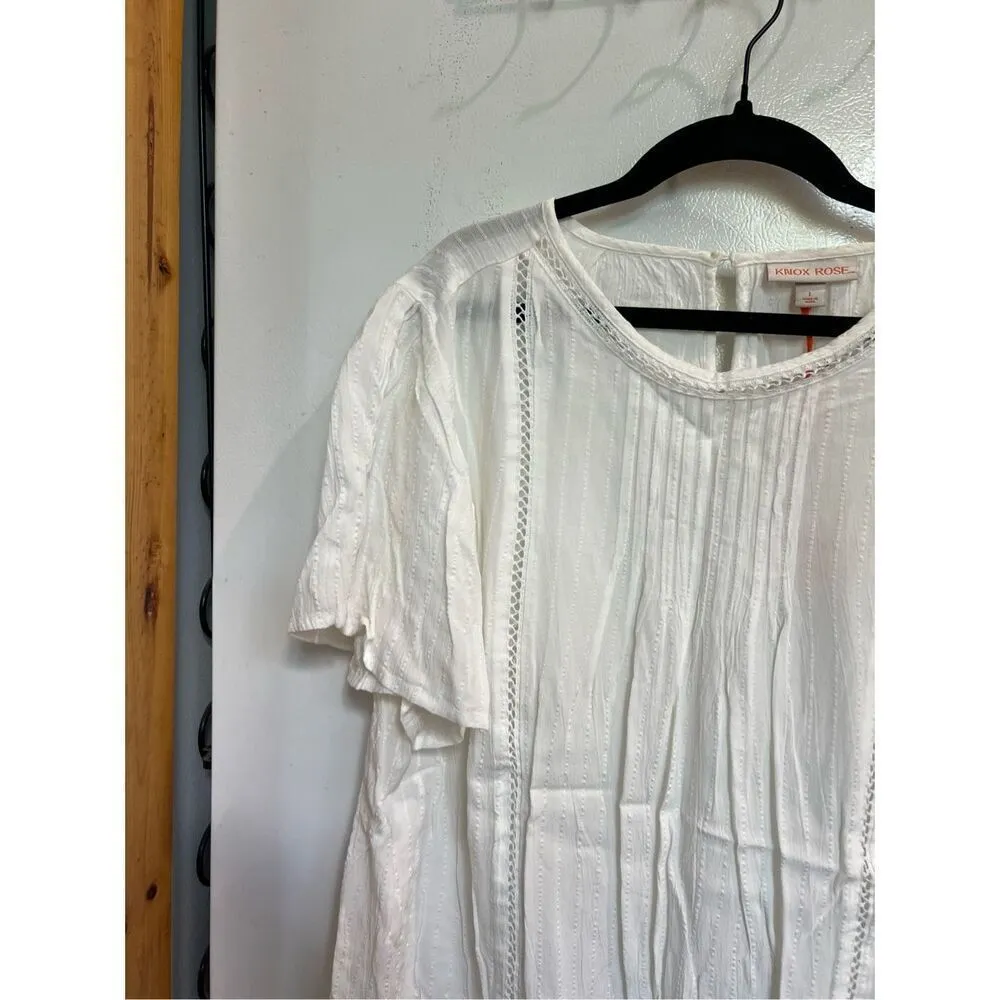 Knox Rose White Blouse Woman’s Size Large NEW - Image 4