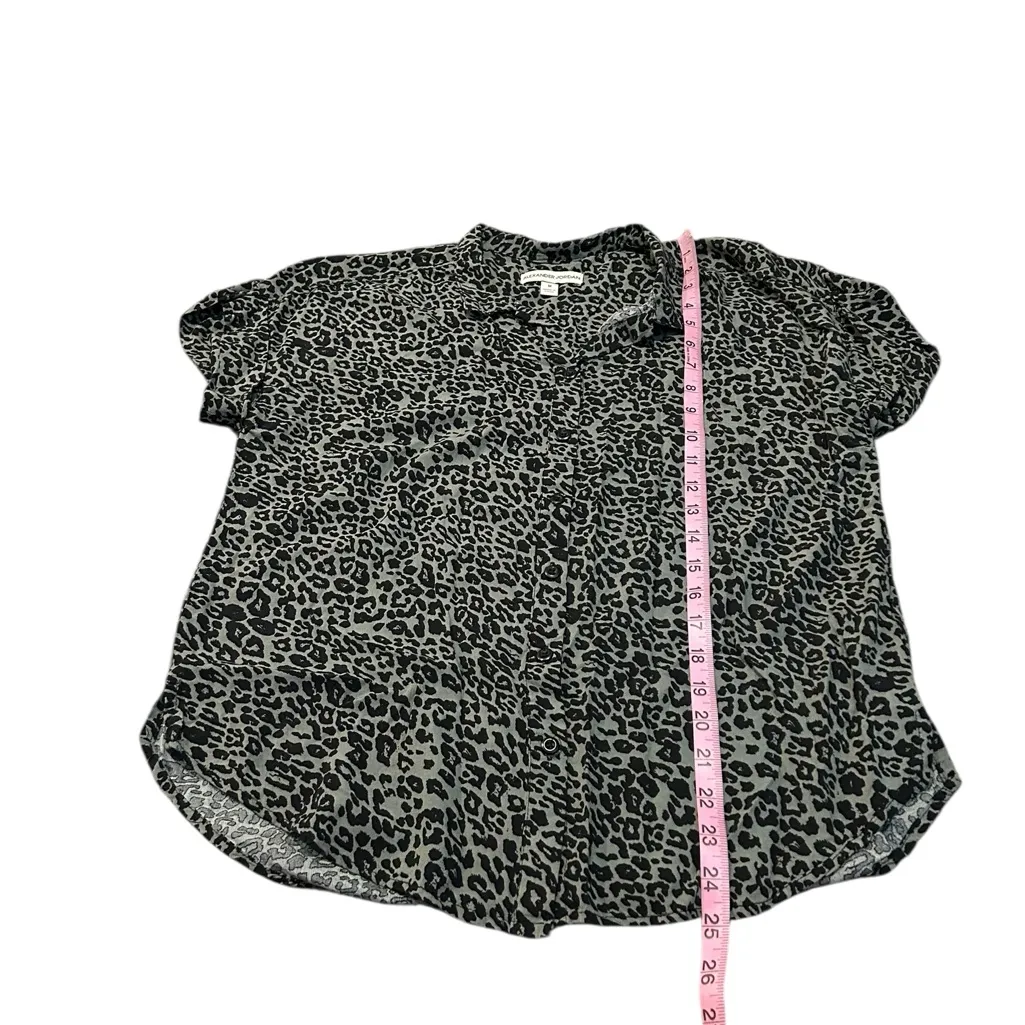 ALEXANDER JORDAN leopard print blouse Green Size M - Image 3