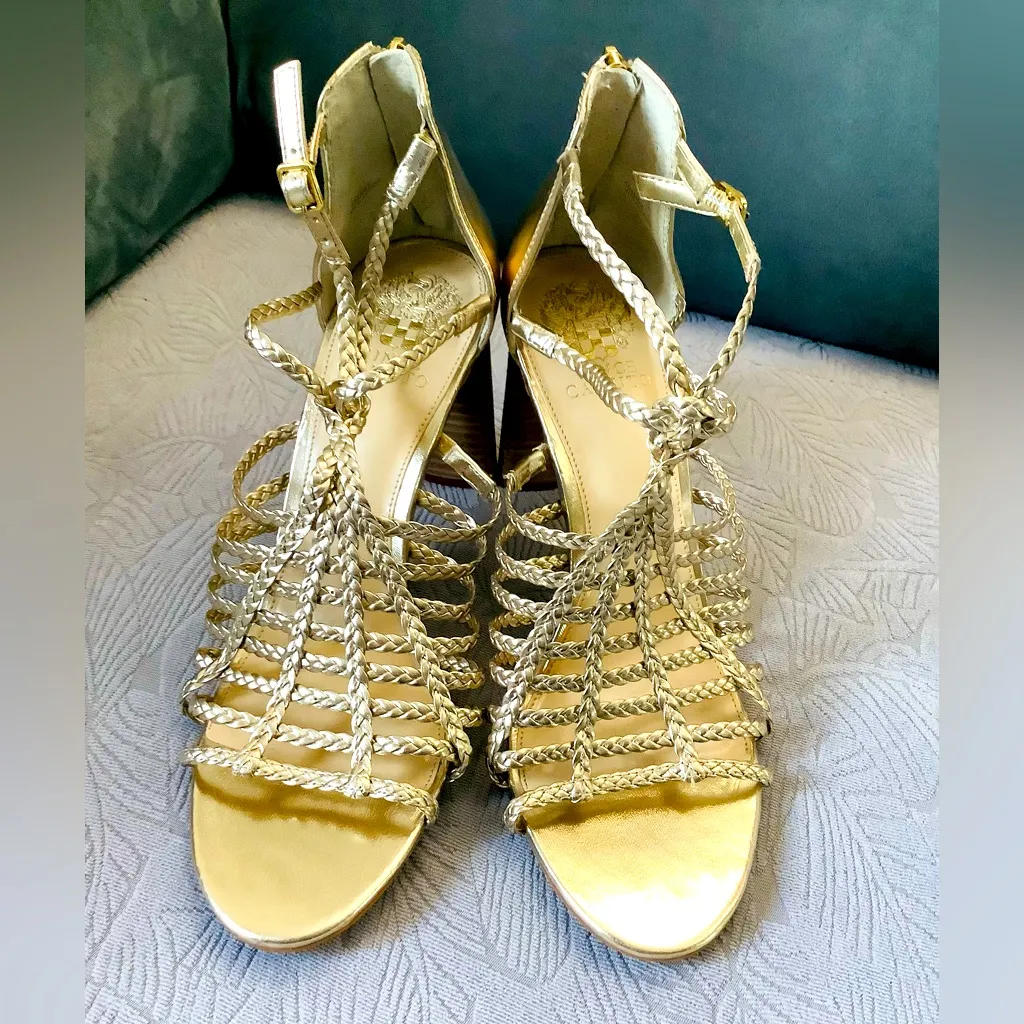 Dressy gold leather sandals NEW🌟🌟🌟🌟 - Image 6