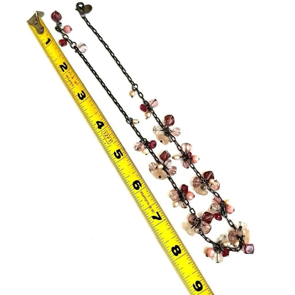 Premier Designs Purple Pink Pearl beaded necklace - Image 8