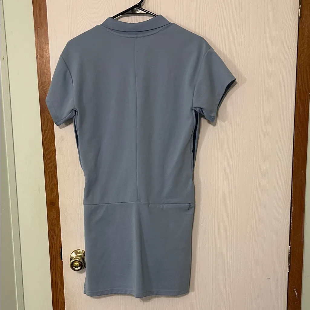 Adidas  Light Blue Polo Dress Size Small - Image 2