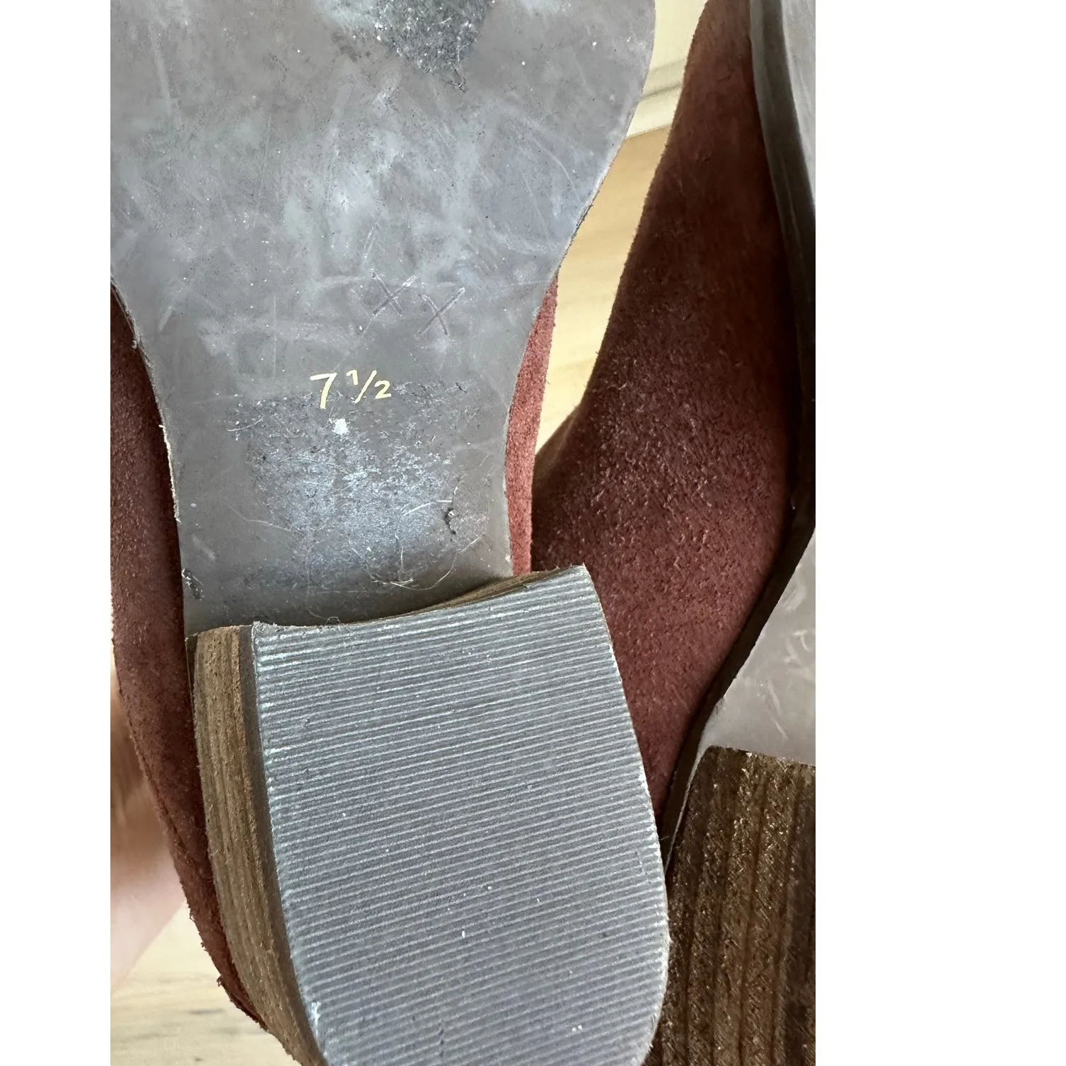 Journee Signature Womens Arika Booties Suede Size 7.5 Fall Boots Western Brown - Image 2