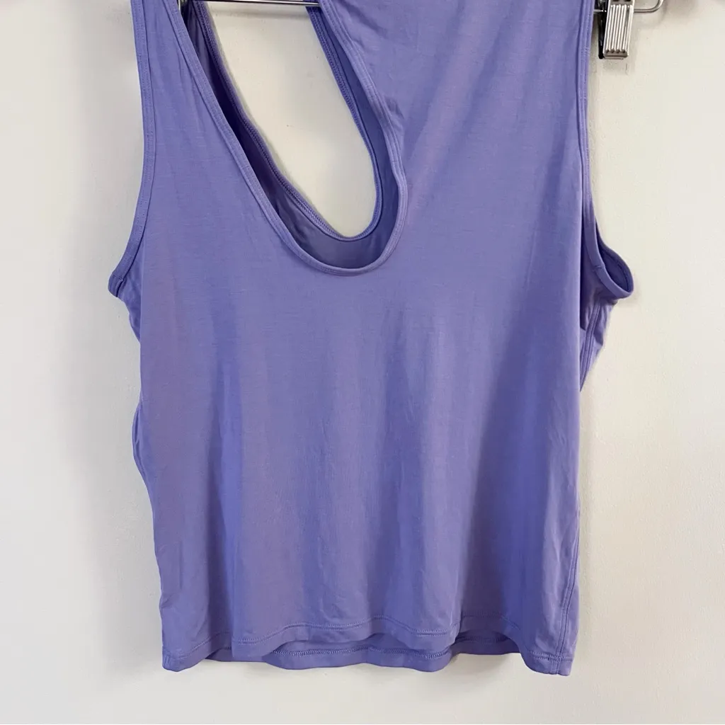 Lululemon Shoulder Cut-Out Yoga Tank Top Dark Lavender Size 6 Breathable Stretch - Image 9