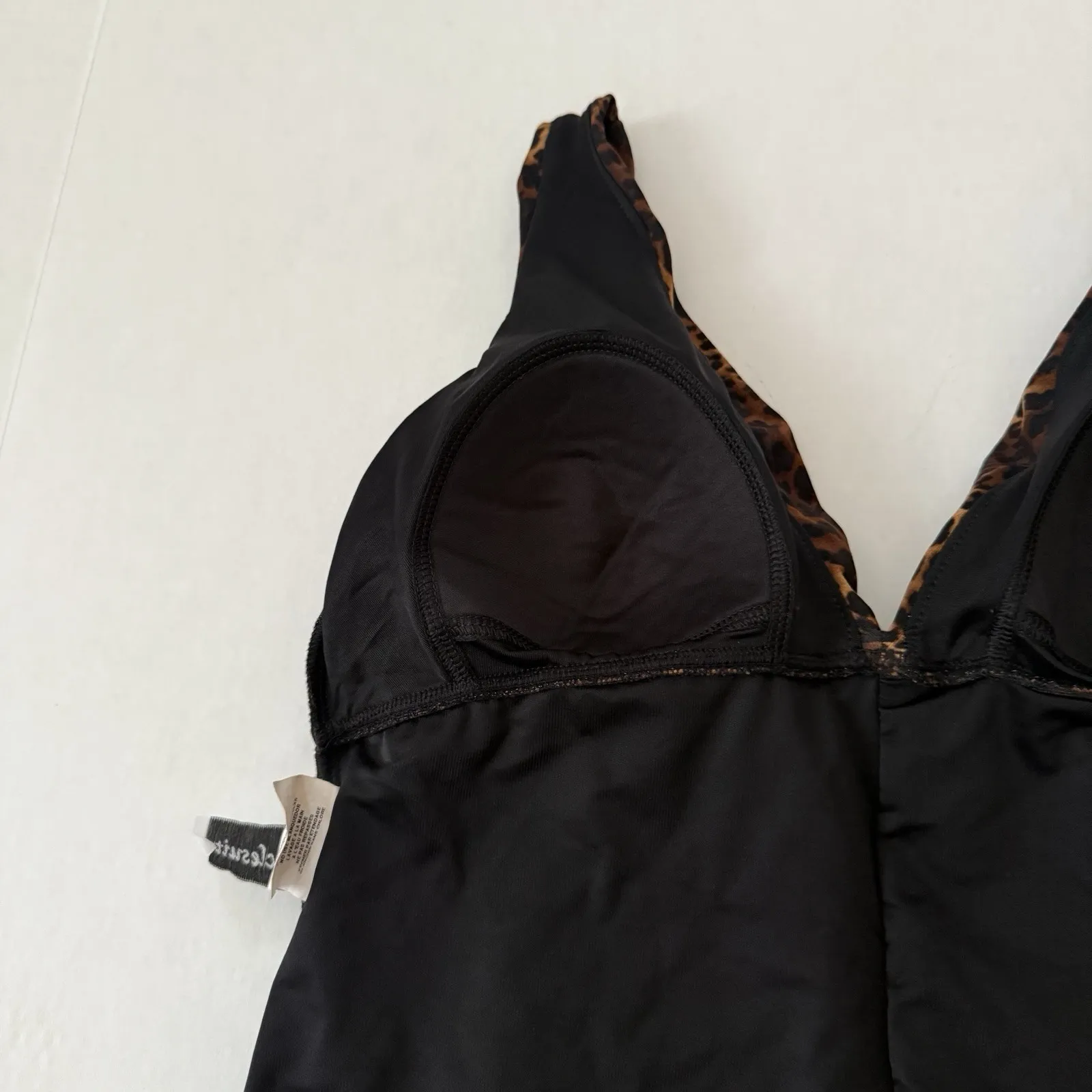 MiracleSuit Sonatino Ruched Animal Leopard‎ Print Tankini Beach Swim Top Size 14 - Image 3