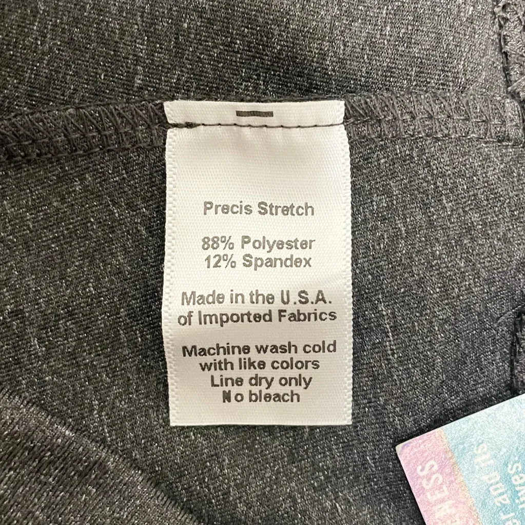 Stonewear Designs Dark Gray Speckled Hot Yoga Shorts XS NWT Side Ties Ruching - Image 8