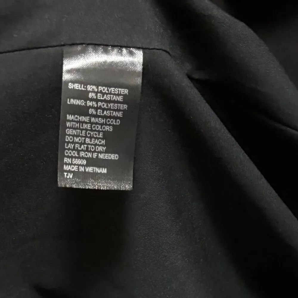 Alex Marie Womens Black Sleeveless Wrap Style Midi Dress With Ring Detail Size 6 - Image 7