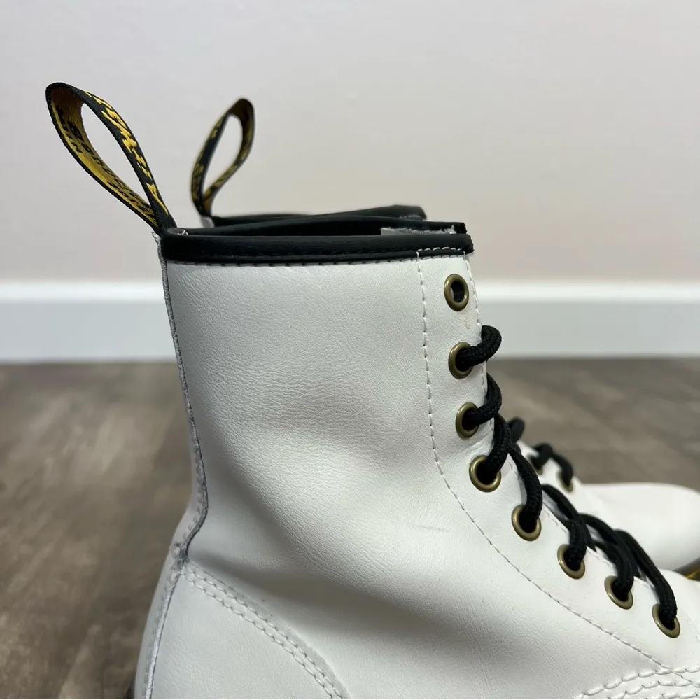 Dr. Martens White Zavala Combat Boots - Image 9