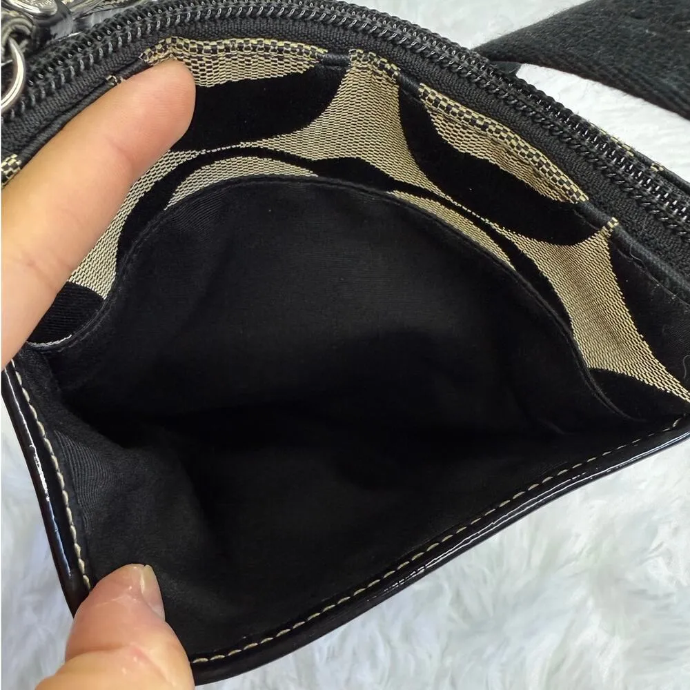 COACH Black Gray Classic Signature Crossbody - Image 7